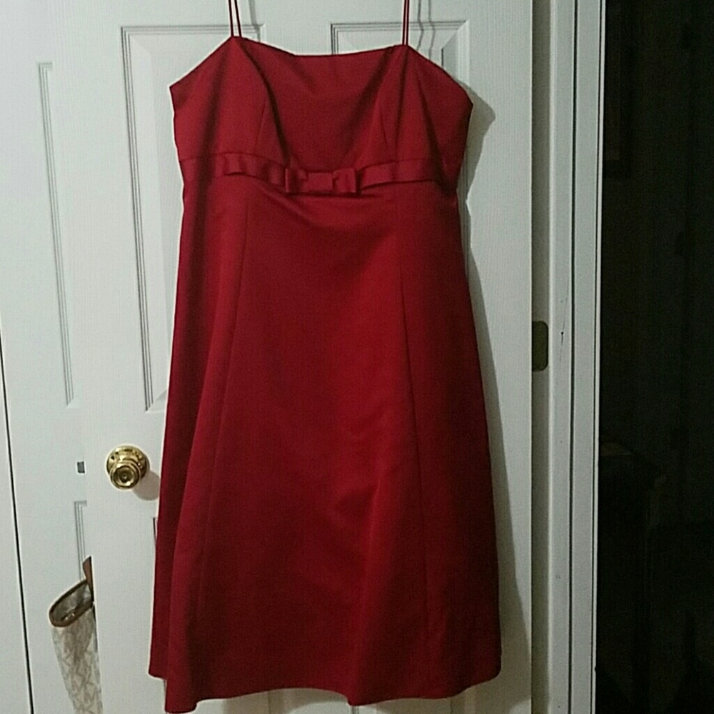 Dark red bridesmaid dress